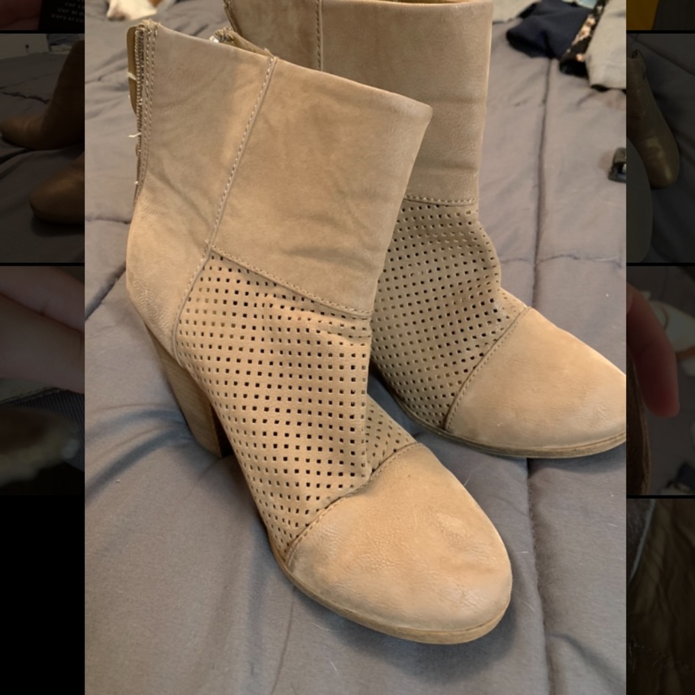 Tan booties